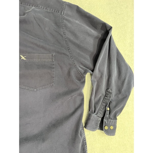 Vintage Eddie Bauer Shirt Men's Size XL Tall MT Blue Long Sleeve - Picture 3 of 16